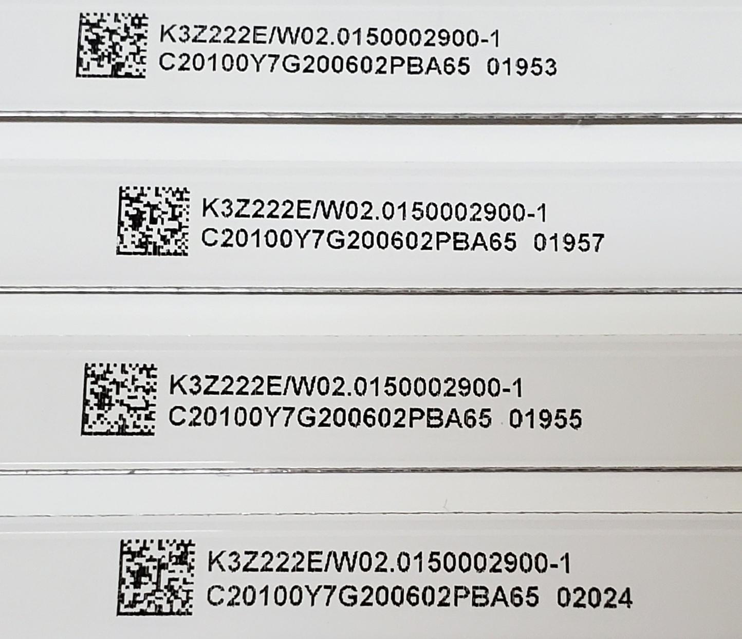 KIT DE LED'S PARA TV ELEMENT ((4 PIEZAS)) / NUMERO DE PARTE ZN-50HS09A-4 / ZN-50HS09A-4 91129 V3.3-0S / E177671 / C20100Y7G200602PBA65 / K3Z222E/W02.0150002900-1 / PANEL V500DJ6-QE1 / MODELOS E4SFT5017 P9190 / E4AA50N - Imagen 3