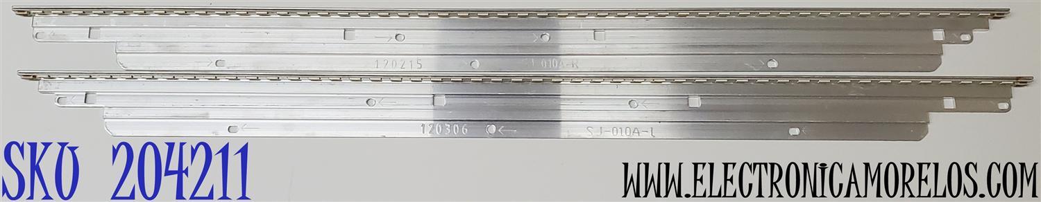 KIT DE LED'S PARA TV SONY ((2 PIEZAS)) / NUMERO DE PARTE SLED 2012SRS46 7030 2D REV1.0 / 2012SRS46 / 120215 / 120306 / SJ-010A-L / SJ-010A-R / MODELO KDL46HX850 / KDL-46HX850