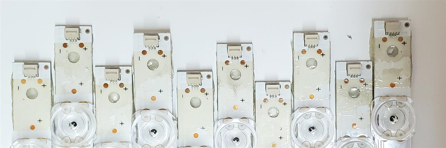 KIT DE LED'S PARA TV POLAROID ((10 PIEZAS)) / NUMERO DE PARTE JL.D55051330-170DS-M_V01_14MM / N200826 / 203-011-0102H / 18BF532 / PANEL LSC550FN11-201 / MODELO 55T7U - Imagen 4