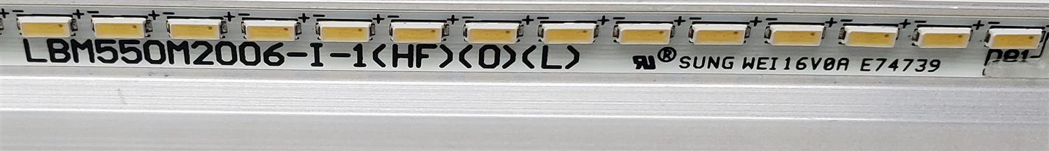 KIT DE LED'S PARA TV ((2 PIEZAS)) / NUMERO DE PARTE LBM550M2006-I-1(HF)(0)(L) / LBM550M2006-H-1(HF)(0)(R) / E74739 / 015B8000-B46-000-6840 / V-6840-B46-10 / LBM550M2006-I-1 / LBM550M2006-H-1 / PANEL TPT550J1-HVN06.U / MODELOS C5517HC / E554 - Imagen 3