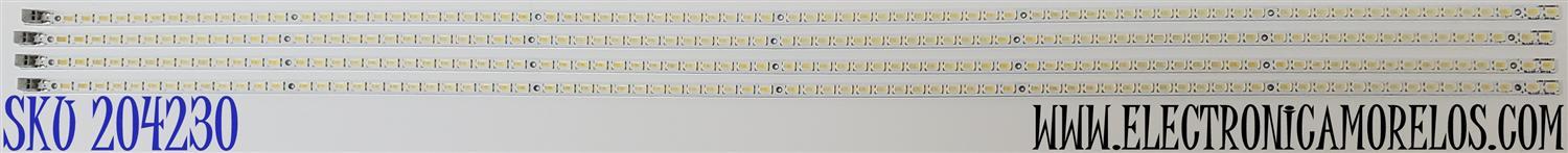KIT DE LED'S PARA TV SAMSUNG ((4 PIEZAS)) / NUMERO DE PARTE LMB-5500BM12 / LMB5500BM12 / LJ64-02391A / LJ64-02386A / PANEL LTF550HQ02 A07 / MODELO UN55C7000 / UN55C7000WFXZA AQ01