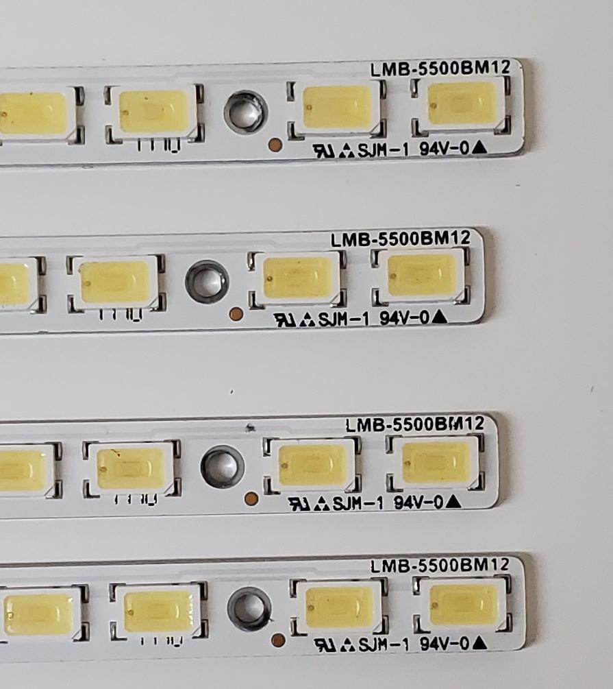 KIT DE LED'S PARA TV SAMSUNG ((4 PIEZAS)) / NUMERO DE PARTE LMB-5500BM12 / LMB5500BM12 / LJ64-02391A / LJ64-02386A / PANEL LTF550HQ02 A07 / MODELO UN55C7000 / UN55C7000WFXZA AQ01 - Imagen 2