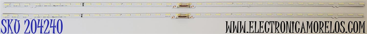 KIT DE LED'S PARA TV SAMSUNG ((2 PIEZAS)) / NUMERO DE PARTE LM41-01040A / LM41-01040A/C / L1_AU8/9K_D3 / DFM_S36(1)_R1.2 V1B_100 / BN61-17493A / L1_AU8/9K_D3 DFM_S36(1)_R1.2 V1B_100 / PANEL CY-SA043HGEY1V / DISPLAY HV430QUB-F1B / MODELO UN43AU8000FXZA