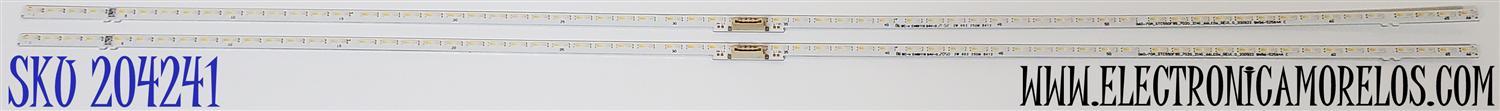 KIT DE LED'S PARA TV SAMSUNG ((2 PIEZAS)) / NUMERO DE PARTE BN96-52584A / STC550F95 / Q60/70A / Q60/70A_STC550F95_7020_2IN1_66LEDs_REV1.0_200922 / 52584A / PANEL CY-QA055FGLV6H / MODELOS QN55Q70AAFXZA / QN55Q6DAAFXZA / QN55Q60AAFXZA / QN55LS03BAFXZA
