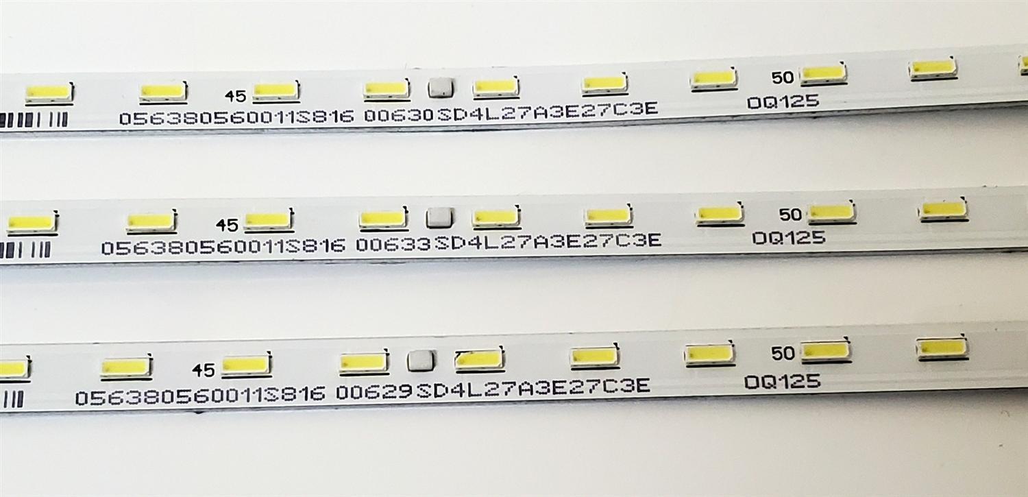 KIT DE LED'S PARA TV SONY ((3 PIEZAS)) / NUMERO DE PARTE ST0750A22_56LED_REV03_171031 / STO750A22_56LED_REV03_171031 / 733.02G08.0001 / 056380560011S816 / PANEL V750QWME01 / MODELO XBR-75X850F - Imagen 3