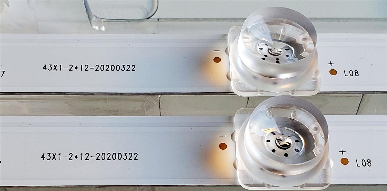 KIT DE LED'S ((NUEVOS)) PARA TV HISENSE ((2 PIEZAS)) / NUMERO DE PARTE JL.D425C1330-003AS / JL.D425C1330-003AS-M_V03 / 20200322 / 43X1-2*12-20200322 / 20200322 / PANEL JHD425X1F52-T0L1K1 / MODELO 43H4000GM - Imagen 2
