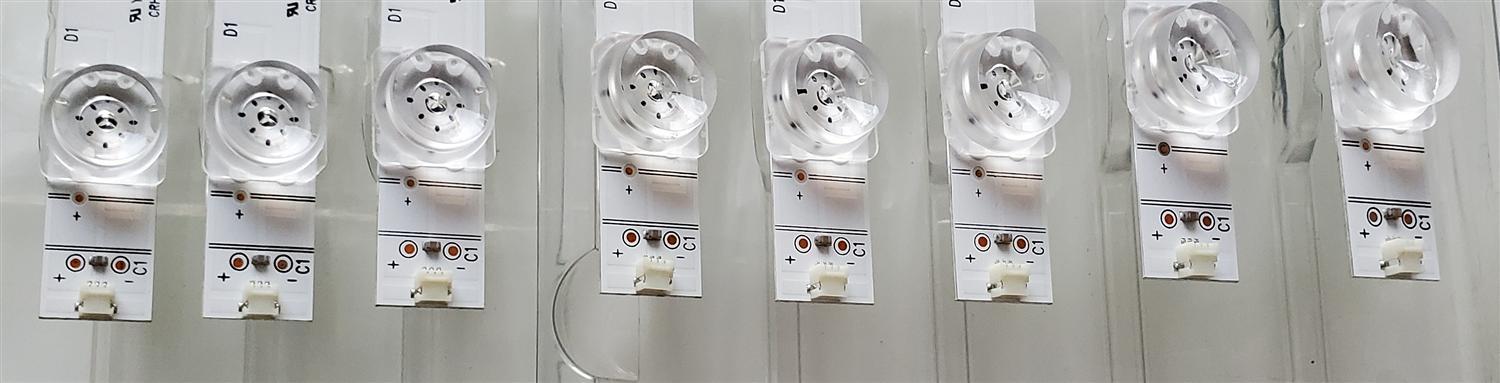 KIT DE LED'S ((NUEVOS)) PARA TV HISENSE ((8 PIEZAS)) / NUMERO DE PARTE CRH-BX70X1U913030T080902H-REV1.2 / HD700X1U91-L1 / 202000217 / SVH700A31 / 1252719 / PANEL HD700X1U91-L1 / CV700U2-T01 / MODELOS 70A6H / 70A6G / 70A65H / 70A61G / 70A6G3 / 70H6570G - Imagen 4