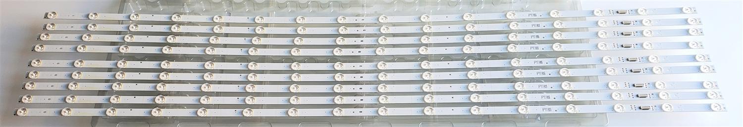 KIT DE LED PARA TV HISENSE ORIGINAL NUEVOS 9 PIEZAS / NUMERO DE PARTE SH55D16-ZC42AG-31 / 303SH550052 / JHD550X3U52-T1L7 / 2020082804 / L2_E5_CDM_S2(8)_V0.8D.10_UBW_8 / 000523 / 1248961 / PANEL JHD550X3U52-T1L7\S0\FJ\GM\ROH / MODELOS 55U7G / 55U7H - Imagen 6