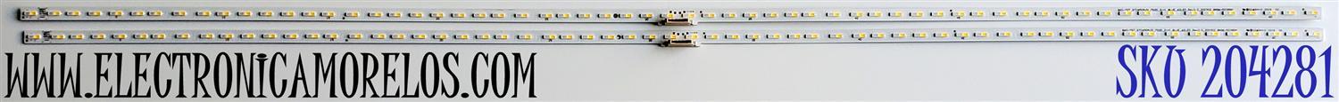 KIT DE LED'S PARA TV SAMSUNG QLED ((2 PIEZAS)) / NUMERO DE PARTE BN96-50385A / STC650AJO / STC650AJ0 / Q60/70T_STC650AJ0_7020_2iN1_BLUE_62LED_REV1.0_191107 / Q60/70T_STC650AJ0_7020_2iN1_BLUE_62LED_REV2.0_200302 / MODELOS QN65Q7DTAFXZA / QN65LS03TAFXZA