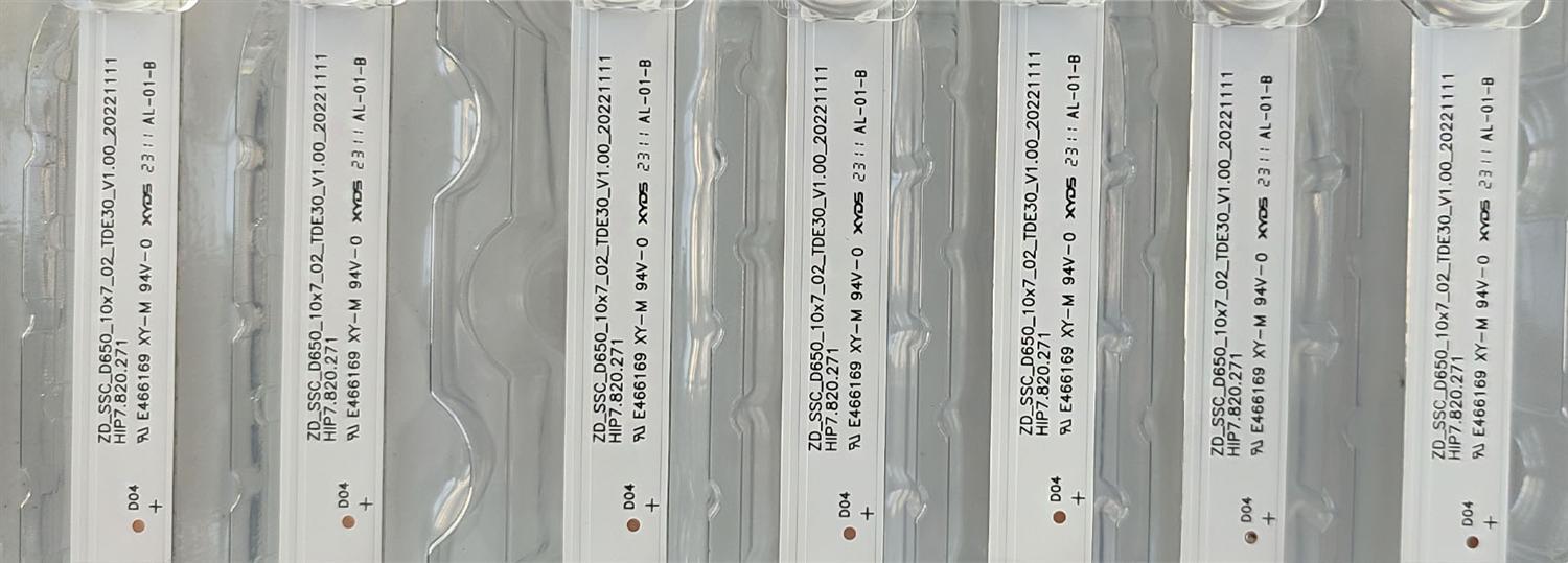KIT DE LED'S (( NUEVOS )) PARA TV HISENSE (( 10 PZ )) NUMERO DE PARTE SVH650AW2+ZDJG / ZD_SSC_D650_10X7_023_TDE30_V1.00_20221111 / HD650Y1U72-T0LG+2022111101+SVH650AW2+ZDJG / 1307225S00 / HE23040405465S Z / MODELO 65A65K - Imagen 5