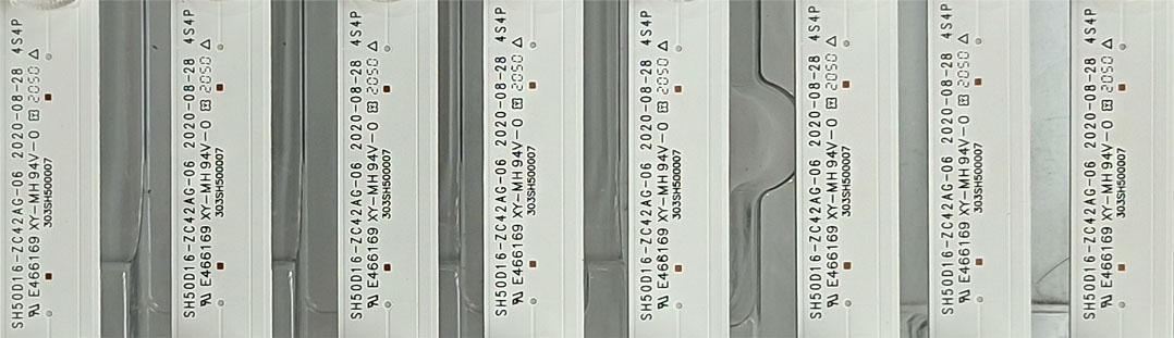 KIT DE LED´S (( NUEVOS )) PARA TV HISENSE (( 8 PZ )) NUMERO DE PARTE SH50D16-ZC42AG-06 / 303SH500007 / HD500X3U51-TAL9+2020082703+L2_E0_CDM_S4(4)_V0.5_U8R / PANEL JHD500X3U51-T0L8\S0\GM\ROH / MODELO 50U6G - Imagen 3