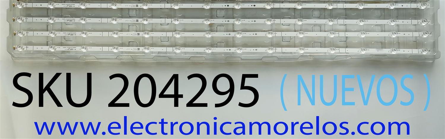 KIT DE LED´S (( NUEVOS )) PARA TV HISENSE (( 4 PZ )) NUMERO DE PARTE HXLB21031 / HD580X1U91+2021031801+APT-HXLB21031 / 220220A 06899 B1 1219155 / PANEL HD500Y1U51-T0L2\S0\GM\MCKD3AA\ROH / MODELOS 50A6G / 50A6GX3 / 50A6GX / 50C350KU