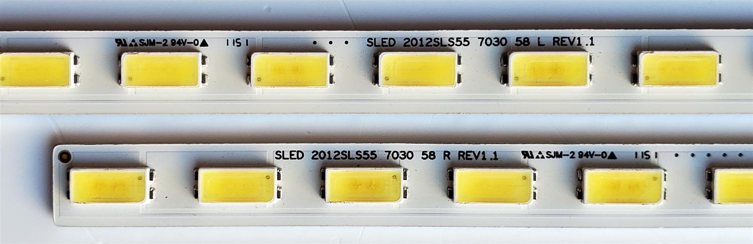 KIT DE LED'S PARA TV SONY ((2 PIEZAS)) / NUMERO DE PARTE 2012SLS55 / SLED 2012SLS55 7030 58 L REV1.1 / SLED 2012SLS55 7030 58 R REV1.1 / LJ64-03374A / PANEL LTY550HJ04-A01 / MODELO KDL-55EX640 - Imagen 2