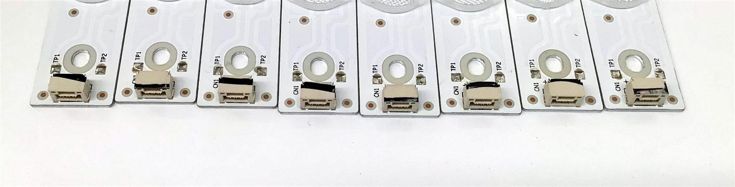 KIT DE LEDS ORIGINAL PARA TV TOSHIBA 8 PIEZAS / NUMERO DE PARTE TCL_ODM_49_D1600_8X5_3030C_5S1P / TCL_0DM_49_D1600_8X5_3030C_5S1P / 006-P1K3488B / 4C-LB490T-YH / 4C-LB490T-YH1 / 4C-LB490T-YH2 / 4C-LB490T-YHE / PANEL LVF490CSDX E4 V57 / MODELO 49L510U18 - Imagen 2