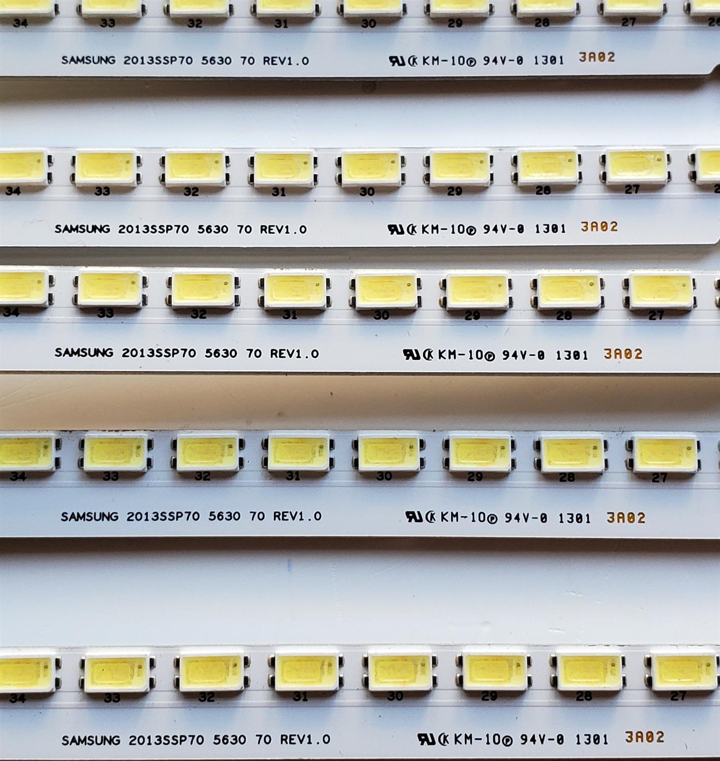 KIT DE LED'S PARA TV SHARP ((6 PIEZAS)) / NUMERO DE PARTE 2013SSP70 5630 70 REV1.0 / PANEL JE695D3HB1 / JE695D3H1AZ / JE695D3HB10R / JE695D3HB1AV / MODELOS LC-70LE55U / LC-70UC30U / LC-70LE750U / LC-70LE857U / LC-70UQ17U - Imagen 2