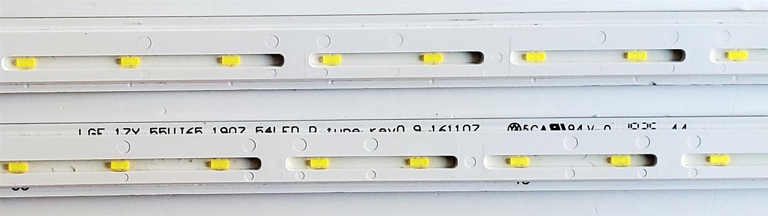 KIT DE LED'S PARA TV LG ((2 PIEZAS)) / NUMERO DE PARTE 55UJ65 / LGE_17Y 55UJ65 1907 54LED_R_TYPE_REV0.9_161107 / LGE_17Y 55UJ65 1907 54LED_L_TYPE_REV0.9_161107 / PANEL HC550EGG / NC550EGG-ABFN1 / MODELOS 55UJ6540-UB / 55UK6500AUA / 55UK6500AUA.BUSTLJR - Imagen 4