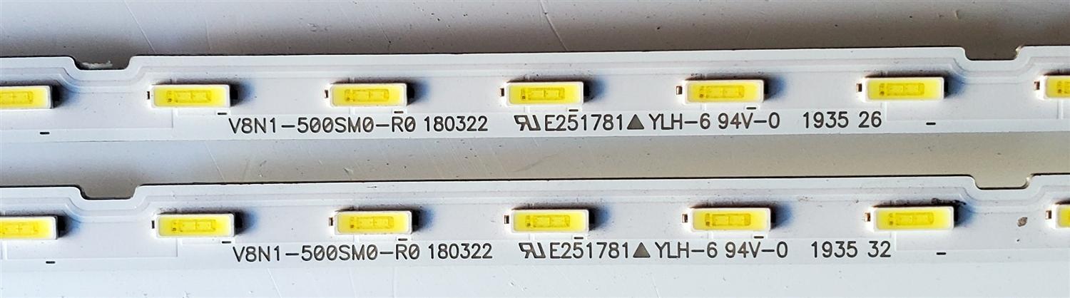 KIT DE LED'S PARA TV SAMSUNG ((2 PIEZAS)) / NUMERO DE PARTE BN96-45952A / V8N1-500SM0-R0 / BN61-15484A / V8N1-500SM0-R0 180322 / PANEL CY-NN050HGPV2H / MODELO UN50NU6900 / UN50NU6900FXZA YA02 - Imagen 3