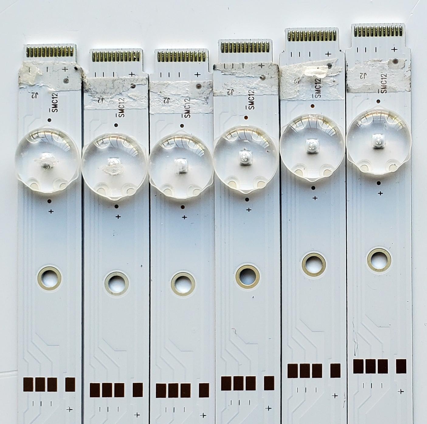 KIT DE LED'S PARA TV ONN ((6 PIEZAS)) / NUMERO DE PARTE LED55D12-ZC42AG-03D / 30355012004D / YSL-L E479275 / DISPLAY V550DJ2-Q01 REV.D1 / MODELO 100071701 ((55 PULGADAS)) - Imagen 5