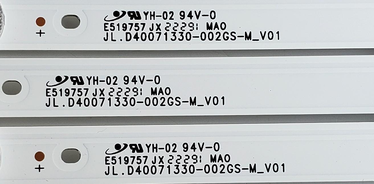 KIT DE LED'S PARA TV PHILIPS ((3 PIEZAS)) / NUMERO DE PARTE JL.D40071330-002GS-M_V01 / LB-C400-G7N-F-C-7-12-X91 / D40071330 / 20AF430 / E519757 / MODELOS PTV40G6 / PTV40G60SNBL / PTV40G65RCH / 40PFL4775/F8 - Imagen 4