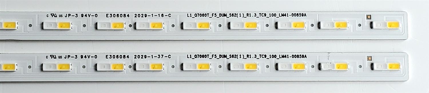 KIT DE LED'S PARA TV SAMSUNG ((2 PIEZAS)) / NUMERO DE PARTE BN96-50385A / 50385A / L1_Q7060T_F5_DUM_S62(1)_R1.3_TC9_100_LM41-00859A / L1_Q7060T_F5_DUM_S62(1)_R1.2_TBC_100_LM41-00859A / LM41-00859A / MODELOS QN65Q7DTAFXZA FF02 / QN65LS03TAFXZA AA01 - Imagen 2