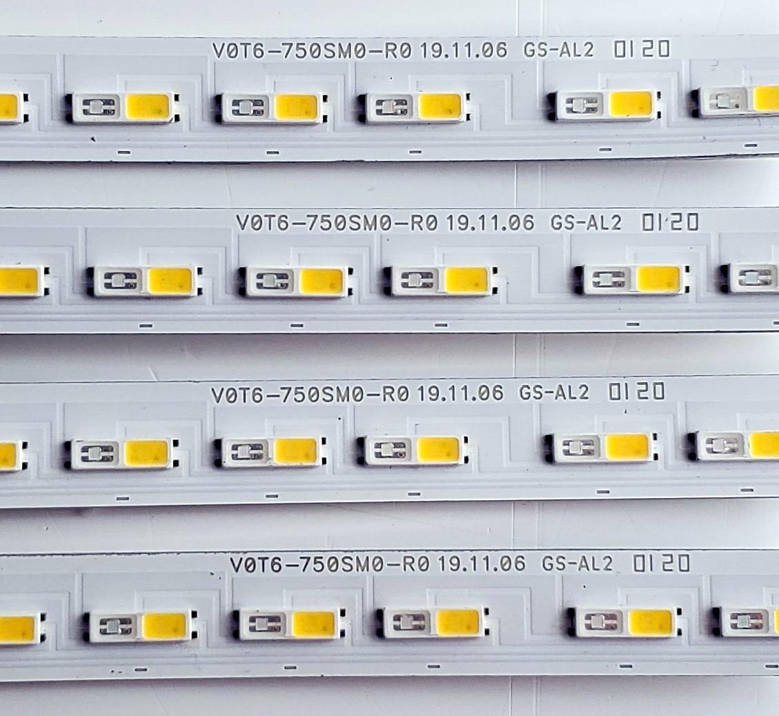 KIT DE LED'S PARA TV SAMUNG ((4 PIEZAS)) / NUMERO DE PARTE BN96-50386A / V0T6-750SM0-R0 / 50386A / V0T6-750SM0-R0 19.11.06 GS-AL2 / PANEL CY-RT075HGHV2H / MODELOS QN75Q70 / QN75Q60 / QN75Q6D / QN75Q7D / QN75Q7DTAFXZA FF02 / HG75TS03 / HG75TS030NFXZA - Imagen 3
