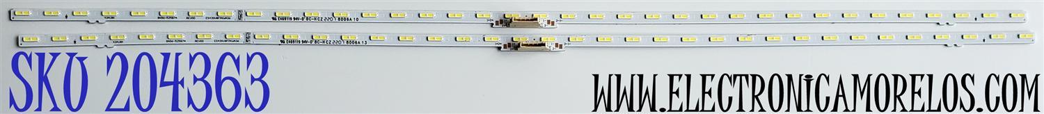 KIT DE LED'S PARA TV SAMSUNG ((2 PIEZAS)) / NUMERO DE PARTE BN96-52587A / ES43SV8FPKWA36 / E46919 / 52587A / MODELOS UN43AU / UN43AU8000 / UE43AU8000 / UE43AU8005K