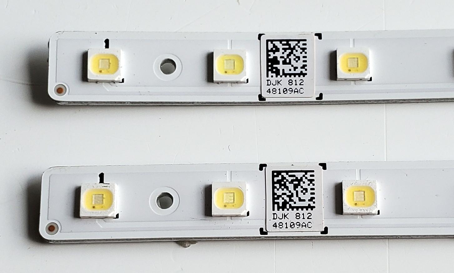 KIT DE LED'S PARA TV SAMSUNG ((2 PIEZAS)) / NUMERO DE PARTE BN96-48109A / 19Y_Q60_STC550AZ8_3030F_Blue_52ea_Rev2.0_181112 BN96-48109A / STC550AZ8 / PC65495A / E320262 / PANEL CY-RR055FGLV1H / MODELO QN55Q60 / QN55Q60RAFXZA FA01 - Imagen 2