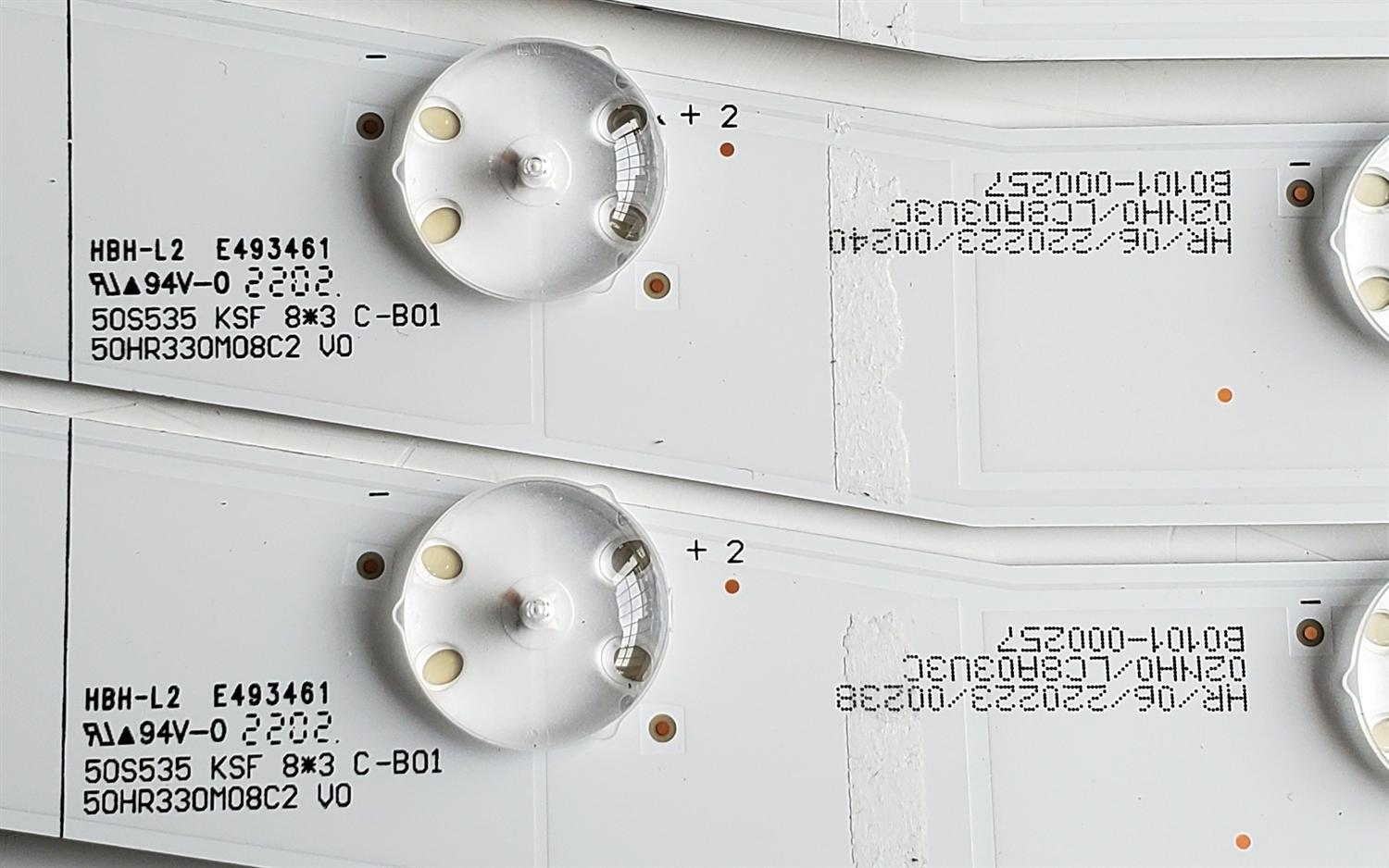 KIT DE LED'S PARA TV TCL ((10 PIEZAS)) / NUMERO DE PARTE 50HR330M08 / 50S535 / 50HR330M08A2 V0 (L) LC8A03U3C / B0101-000255 / 50HR330M08B2 V0 (M) LC8A03U3C / B0101-000256 / 50HR330M08C2 V0 (R) LC8A03U3C / B0101-000257 / MODELO 50S535 - Imagen 4