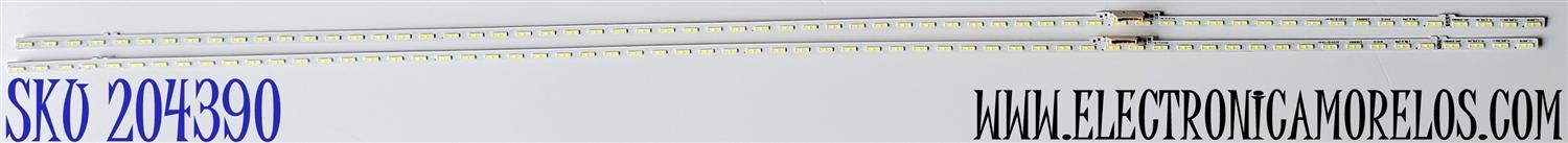 KIT DE LED'S PARA TV SAMSUMG ((2 PIEZAS)) / NUMERO DE PARTE 52586A / BN96-52586A / LM41-01044B / LM41-01044B/C / L1_AU8/9K F5_DFM_S64(1) R1.3_V1B_100 LM41-01044B/C / MODELOS UN65AU / UE65AU / HG65AU / GU65AU / MAS MODELOS EN DESCRIPCIÓN