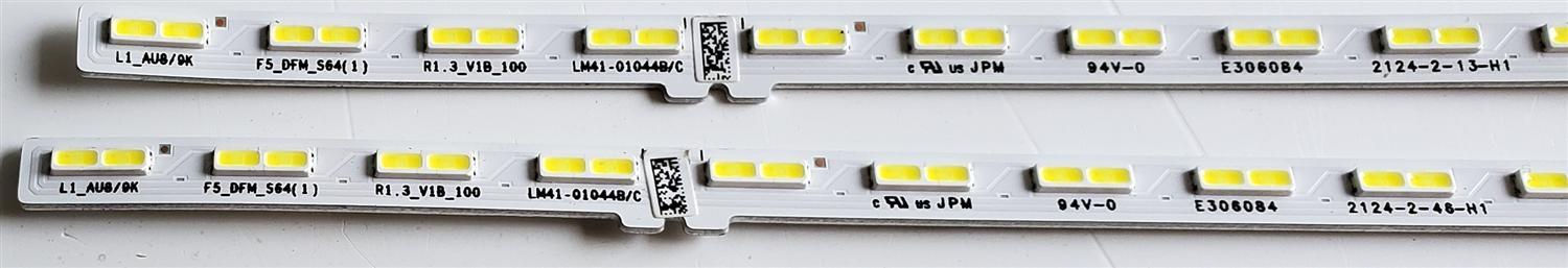 KIT DE LED'S PARA TV SAMSUMG ((2 PIEZAS)) / NUMERO DE PARTE 52586A / BN96-52586A / LM41-01044B / LM41-01044B/C / L1_AU8/9K F5_DFM_S64(1) R1.3_V1B_100 LM41-01044B/C / MODELOS UN65AU / UE65AU / HG65AU / GU65AU / MAS MODELOS EN DESCRIPCIÓN - Imagen 4