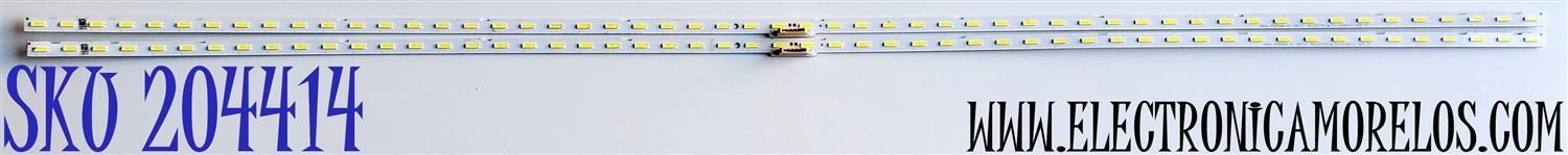 KIT DE LED'S PARA TV SAMSUNG ((2 PIEZAS)) / NUMERO DE PARTE BN96-46032A / 46032A / V8N4-650SM0-R1 180112 / 180112 / PANEL CY-NR065FGAV1H / MODELO UN65RU800 / UN65RU800DFXZA AA02