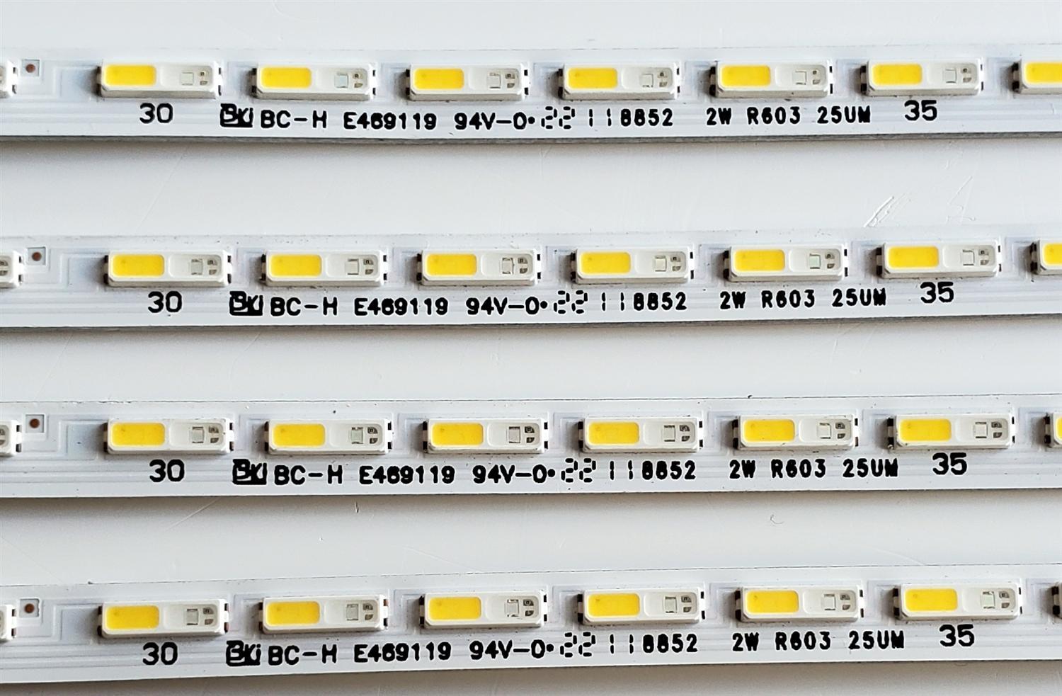 KIT DE LED'S PARA TV SAMSUNG ((4 PIEZAS)) / NUMERO DE PARTE BN96-52583A / BN96-52592A / STC850A08 / STC850A09 / Q60/70A_STC850A08 / AUK8/9K_STC850A09_7020_2IN1_52LEDS_REV1.0_200914 / MODELOS QN85LS03 / QN85Q6 / QN85Q7 / MAS MODELOS EN DESCRIPCIÓN - Imagen 3