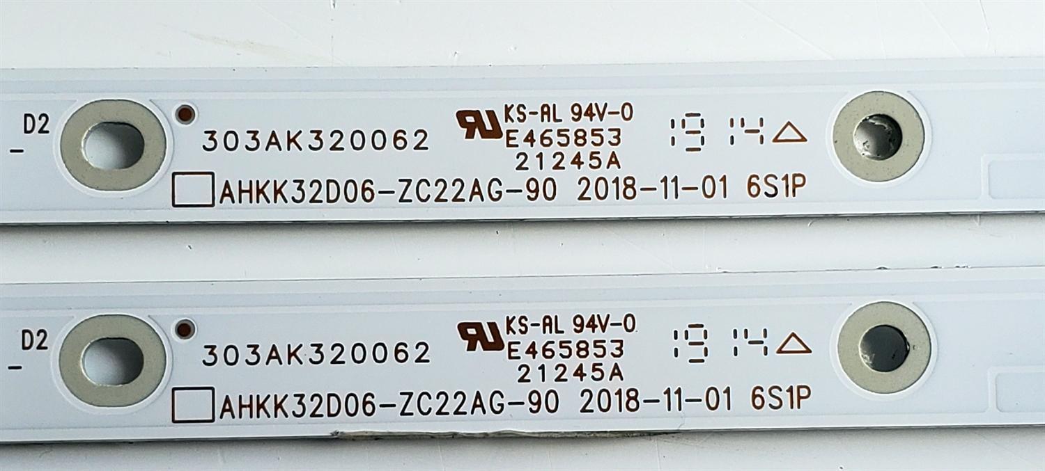 KIT DE LED'S PARA TV POLAROID ((2 PIEZAS)) / NUMERO DE PARTE AHKK32D06-ZC22AG-90 / 303AK320062 / AK320M49 / E465853 / 21245A / 21007150 / 190422AC06 / 2010052296-2 / MODELOS PTV3215ILED / ATV3215LED - Imagen 3