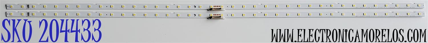 KIT DE LED'S PARA TV SAMSUNG ((2 PIEZAS)) / NUMERO DE PARTE BN96-45952A / L1_RU7K_E0_CDM / S19(2)_R1.0_T4O_100 / S19(2)_R1.0_T40_100 / LM41-00797A / MODELOS UN50NU / UN50RU / HG50 / UE50NU / UE50RU / UA50NU / UA50RU / MAS MODELOS EN DESCRIPCIÓN