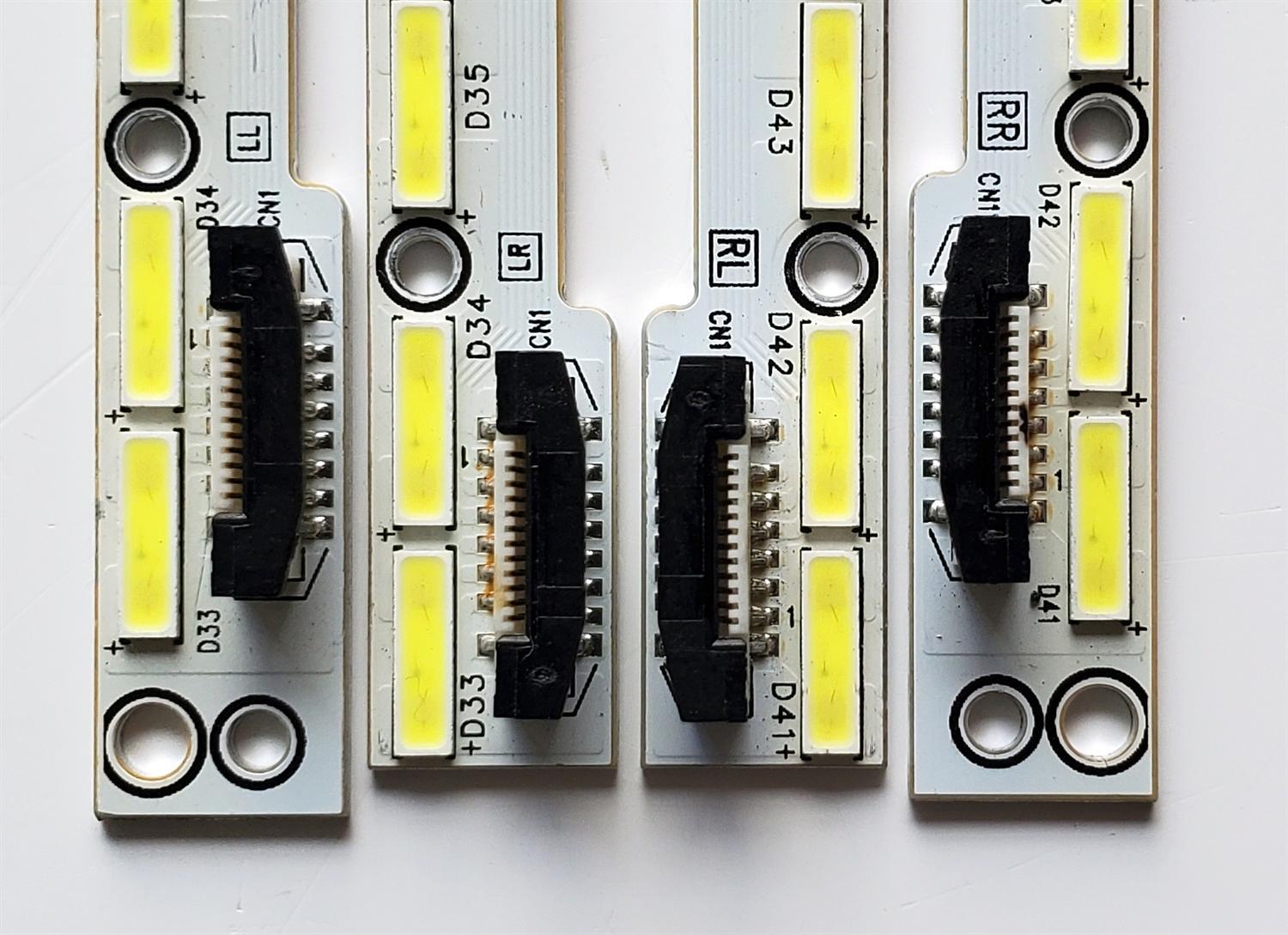 KIT DE LED'S PARA TV SHARP ((4 PIEZAS)) / NUMERO DE PARTE 6202B000B / 6202B000B4000 / 6202B000B5000 / 6202B000B6000 / 6202B000B7000 / E117098 / PANEL V750DK1-KS5 REV:F9 / MODELOS LC-75N620CU / LC-75N8000U / 75G6 / V750D - Imagen 2