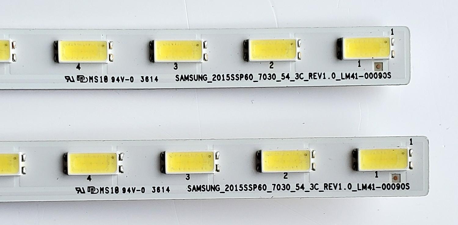 KIT DE LED'S PARA TV SHARP ((2 PIEZAS)) / NUMERO DE PARTE 2015SSP60 / SAMSUNG_2015SSP60_7030_54_3C_REV1.0_LM41-00090S / LM41-00090S / 2015SSP60_7030_54_3C_REV1.0_LM41-00090S / PANEL JE601D3HA10R / MODELO LC-60C6600U - Imagen 2