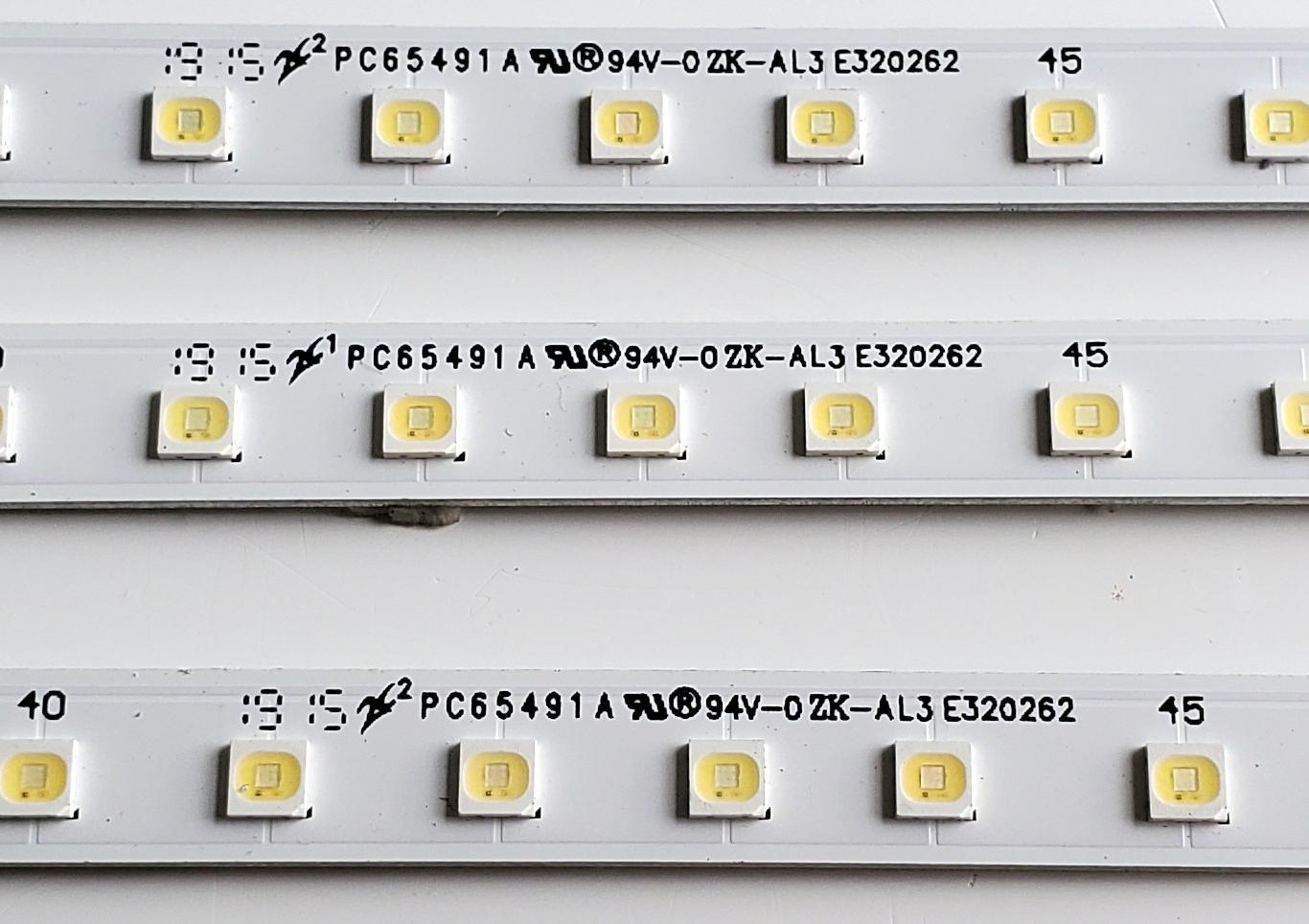 KIT DE LED'S PARA TV SAMSUNG ((3 PIEZAS)) / NUMERO DE PARTE BN96-48257A / STC750A37 / 19Y_Q60_STC750A37_3030F_Blue_60ea_Rev5.0_181129_BN96-48257A / PC65491A / PANEL CY-RR075FGLV1H / MODELOS QN75Q60 / QN75Q60RAFXZA FA01 / QN75Q6D / QN75Q6DRAFXZA FA01 - Imagen 4