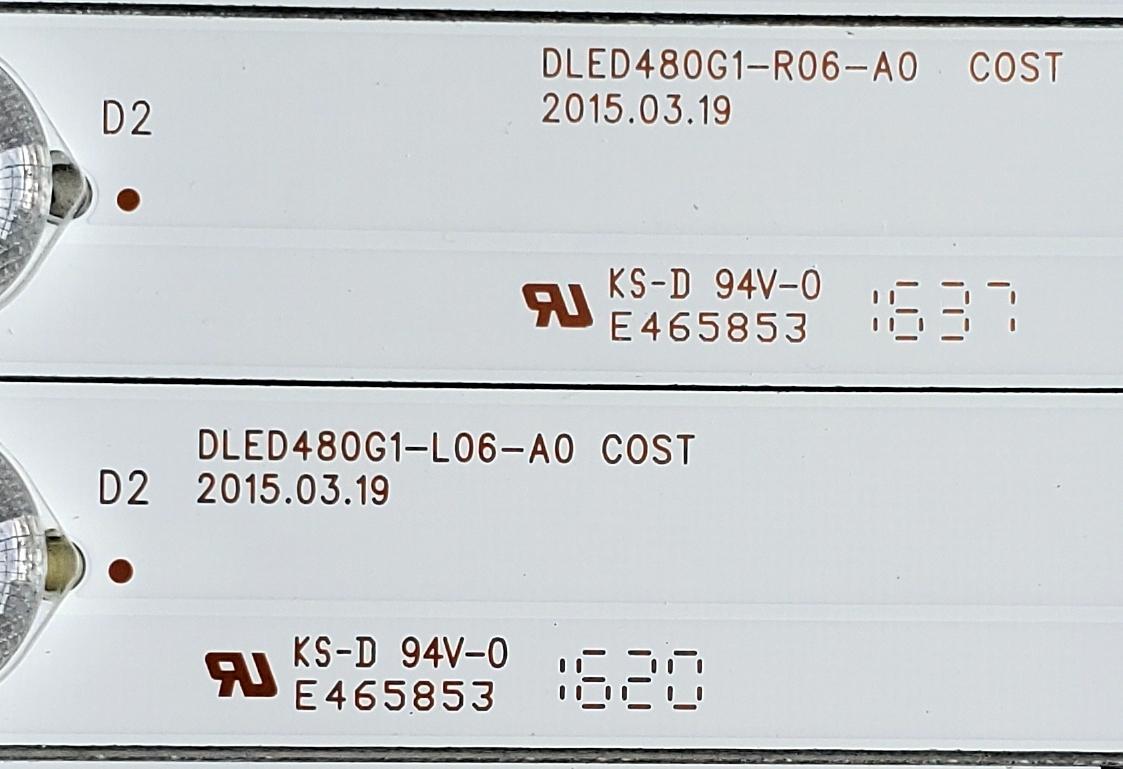 KIT DE LED'S PARA TV PROSCAN ((10 PIEZAS)) / NUMERO DE PARTE DLED480G1 / DLED480G1-L06-A0 / DLED480G1-R06-A0 / MODELO PLDED4879A-B - Imagen 5