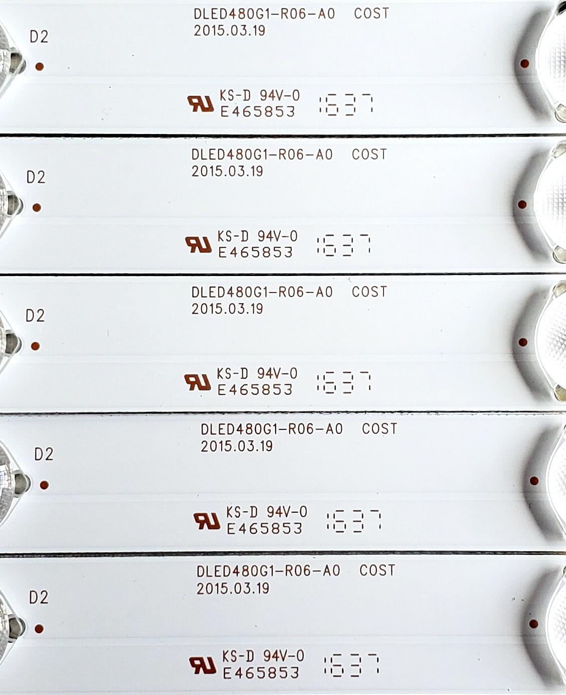 KIT DE LED'S PARA TV PROSCAN ((10 PIEZAS)) / NUMERO DE PARTE DLED480G1 / DLED480G1-L06-A0 / DLED480G1-R06-A0 / MODELO PLDED4879A-B - Imagen 3