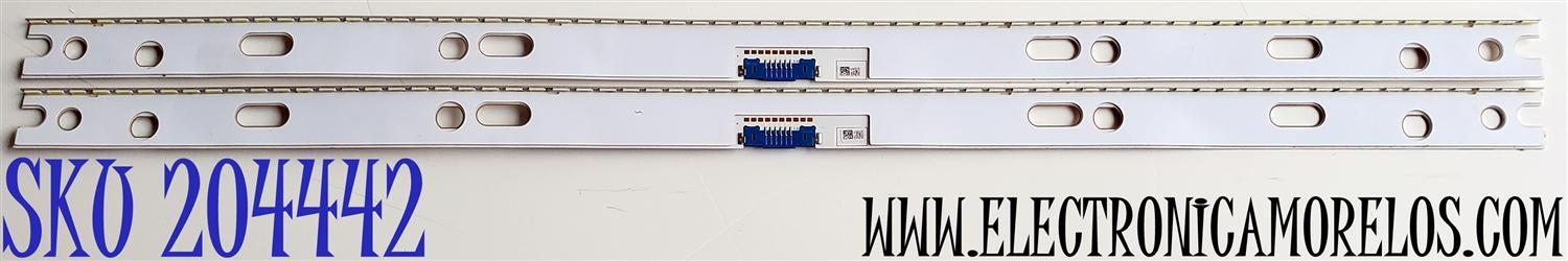 KIT DE LED'S PARA TV SAMSUNG ((2 PIEZAS)) / NUMERO DE PARTE BN96-45631A / 45631A / LM41-00580A / L1_NU8_E5_CEM_S22(3)_R1.1_RBH_407060_LM41-00580A / PANEL CY-SN55 / CY- SN055FLLV6H / MODELOS UN55NU / UA55NU / UE55NU / LH55Q / MAS MODELOS EN DESCRIPCIÓN