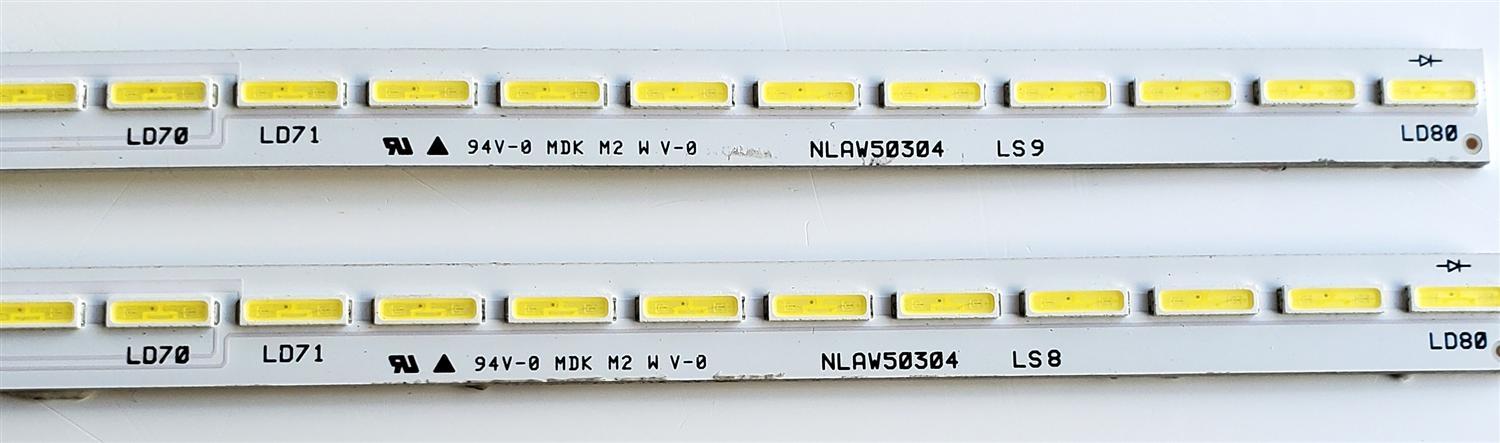 KIT DE LED'S PARA SONY ((2 PIEZAS)) / NUMERO DE PARTE NLAW50304 / NLAW50304 LS9 / NLAW50304 LS8 / 61.P2W01G001 / PANEL SYV6535 / MODELOS XBR65X800B / XBR-65X800B / XBR65X850B / XBR-65X850B - Imagen 2