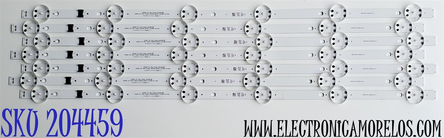 KIT DE LEDS ORIGINAL PARA TV LG 7 PIEZAS / NUMERO DE PARTE EAV65041501 / 55UP80 BOE-B10 / LEDAZ_Y21_Slim Trident_55UP80 H / LEDAZ_Y21_Slim Trident_55UP80_REV0.0_210304_0.6 / PANEL NC550TQG-ABKH4 / MODELO 55UP80 / 55UA7500ZUA / 55UA7500ZUA.BUSFLKR 