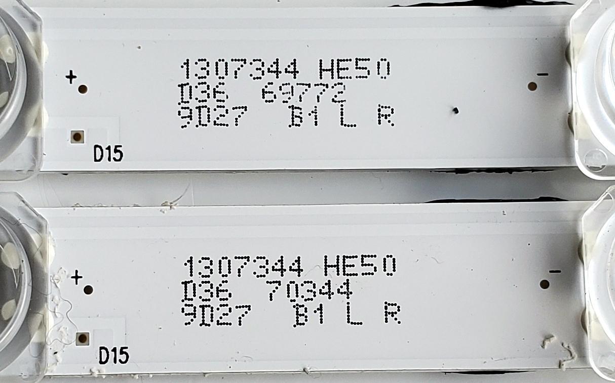 KIT DE LEDS ORIGINAL PARA TV HISENSE 2 PIEZAS / NUMERO DE PARTE LB500A5 V0 / HD500H1U91-T0L2+2023020102 / HD500H1U91-T0L2 / 2023020102 / 1307344 / PANEL HD500H1U91-T0L2\S0\SM\ROH / MODELOS 50A6K / 50A6KV / 50A65KV / 50R6030N - Imagen 3