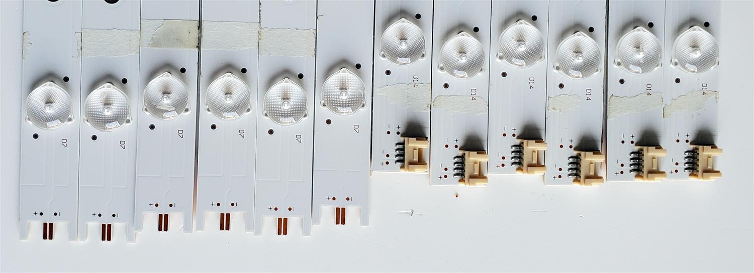 KIT DE LED'S PARA VIZIO ((12 PIEZAS)) / NUMERO DE PARTE IC-C-HWX55D498L / IC-C-HWX55D498R / HWX55D498 / E466169 / 05638005055132E / PANEL T550HVN08.1 / MODELO E55-C2 - Imagen 2