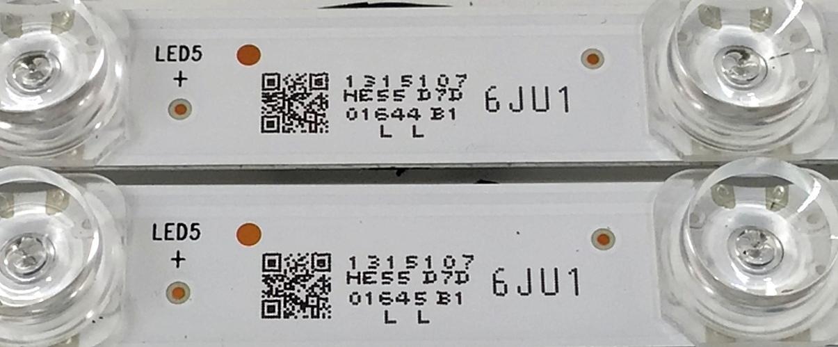 KIT DE LEDS ORIGINAL PARA TV HISENSE 2 PIEZAS / NUMERO DE PARTE LB5509U.0 / HD550H1U712-T0L1 / 202306140 / 1315107 / E493461 / HD550H1U712-T0L1/202306140/LB5509U.0 / MODELO 55A76K / 55QD65NF - Imagen 2