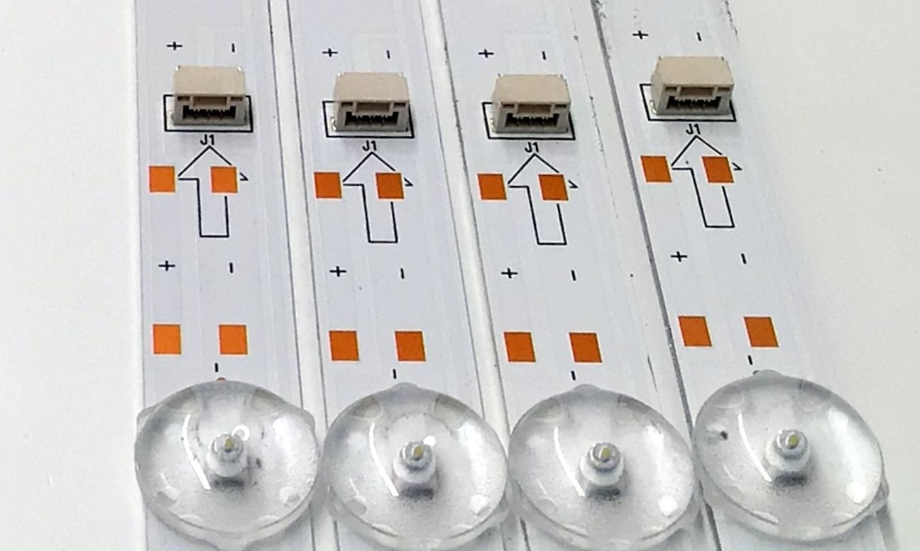 KIT DE LED'S PARA TV JVC ((4 PIEZAS)) / NUMERO DE PARTE TCL55D14-ZC42AG-04D / 303TC550067D / TC550M69 / 230411BB03 / 4L-ZX055T-ZC001C / 2300020500 / E469119 / PANEL LVU550CSDX / DISPLAY ST5461D12-6 VER.2.2 / MODELOS SI55URF / 55PFL5756/F7 - Imagen 2