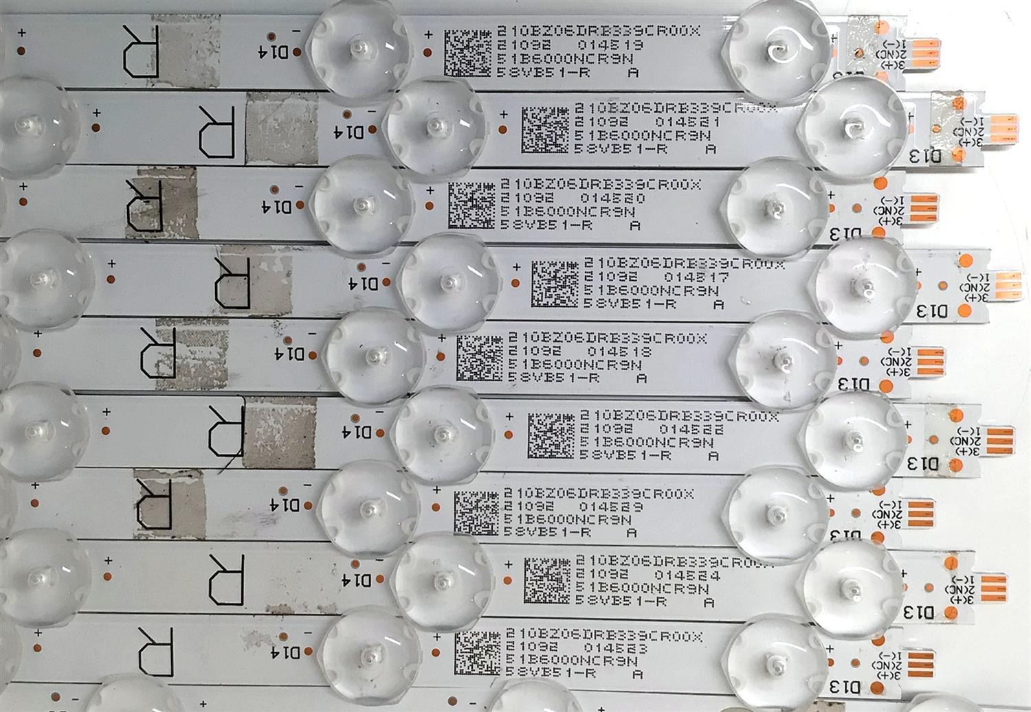 KIT DE LEDS PARA TV VIZIO ORIGINAL 18 PIEZAS / NUMERO DE PARTE LB-GM3030-GJVIZIO589X18VB51-R-S / LB-GM3030-GJVIZIO589X18VB51-L-S / 210BZ12DLB339CR00X / 210BZ06DRB339CR00X / 58VB51-R / 58VB51-L / LB-GM3030-GJVIZI0589X18VB51 / MODELOS M58Q7-J01 / V585-J01 - Imagen 2