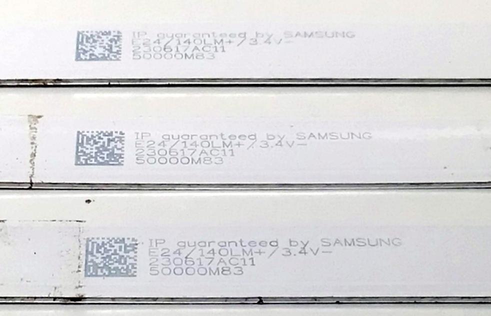 KIT DE LED'S PARA TV HISENSE ((3 PIEZAS)) / NUMERO DE PARTE LED50D09A-ZC62AG-02BDF / 30350009207BD / 50000M83 / 230617AC11 / E469119 / DISPLAY HF500QUB-F20 / MODELO LT-50MAW625 - Imagen 2