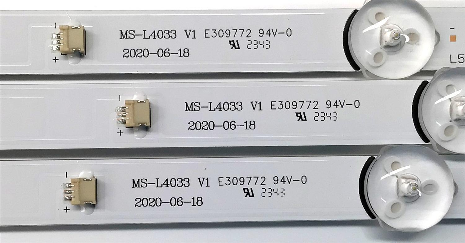 KIT DE LED'S PARA TV EVL ((3 PIEZAS)) / NUMERO DE PARTE MS-L4033 V1 / E309772 / 1.3.10700000247 / MS-L4033 / MODELO 40EVLSM - Imagen 2