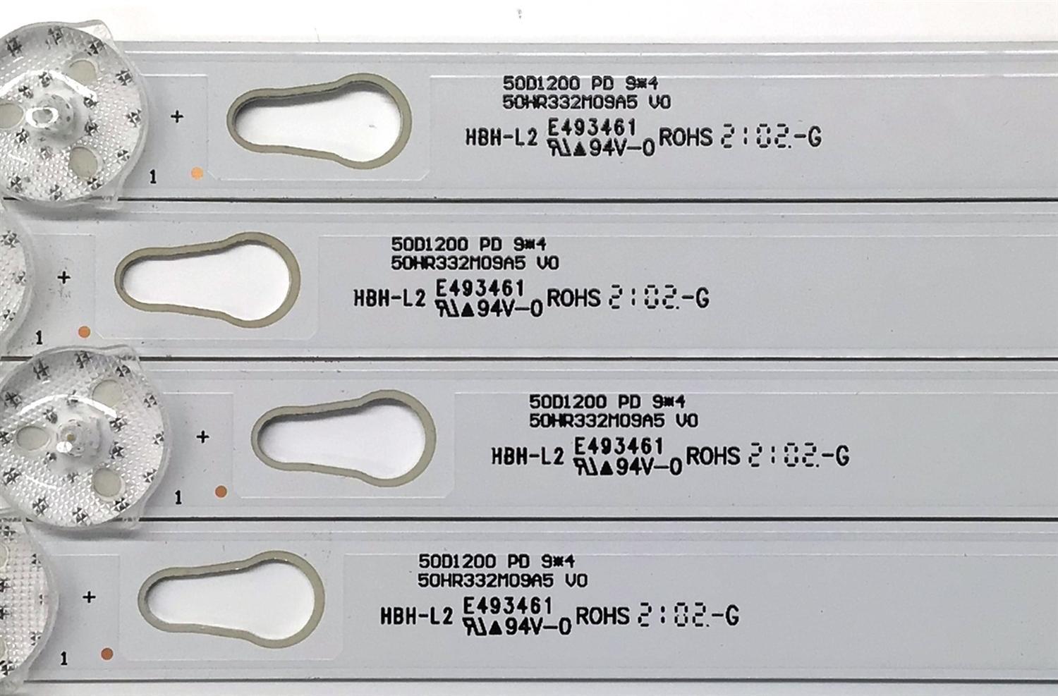 KIT DE LED'S PARA TV PHILIPS / JVC / HKPRO ((4 PIEZAS)) / NUMERO DE PARTE 50HR332M09A5 V0 / 50D1200 / 4C-LB500T-HR9C / E493461 / 50D1200 PD 9*4 / LL7RC3R2C / 50HR332M09A5 / MODELOS 50PFL5765/F8 / SI50UR / HKP50UHD1 - Imagen 4